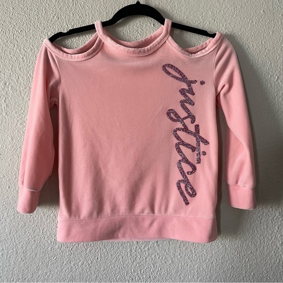 Justice Other - Justice Velour Top Girls Size 6/7 Pink